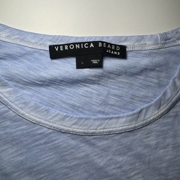 Veronica beard light purple ruffle top size L - Picture 2 of 3